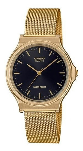 Reloj Casio Mq-24mg-1edf Hombre 100% Original Color de la correa Dorado Color del bisel Dorado Color del fondo Negro