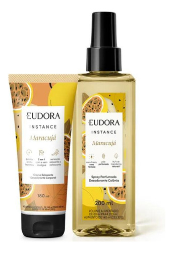 Kit Instance Maracujá Creme 180ml + Spray 200ml - Eudora