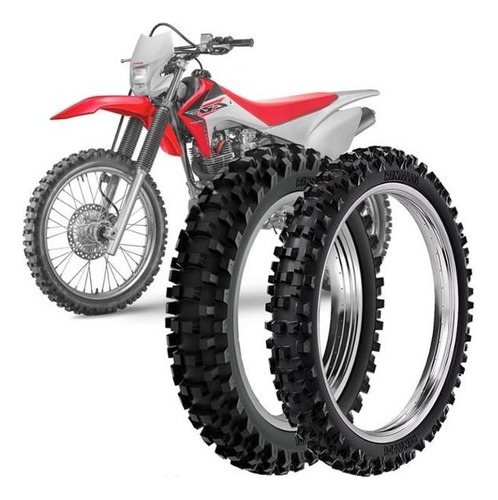 2 Pneu Moto Crf 230f 100/100-18 59m 80/100-21 51m Rw33