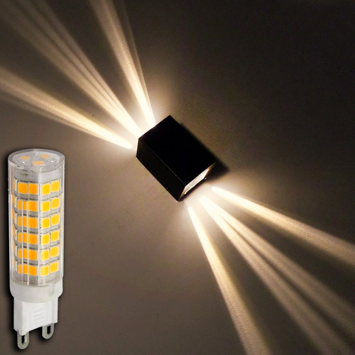 Aplique Pared Exterior Luz Transformable 6 Rayos X- Led 12w