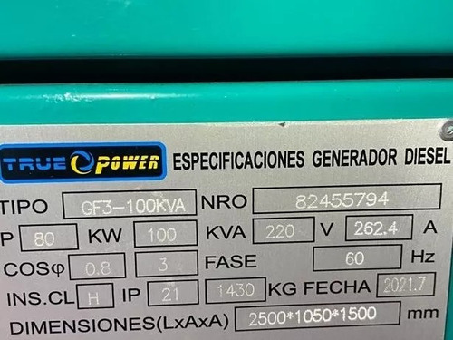 Generador-planta Eléctrica 100 Kva. Cummins & Stamford. Inso