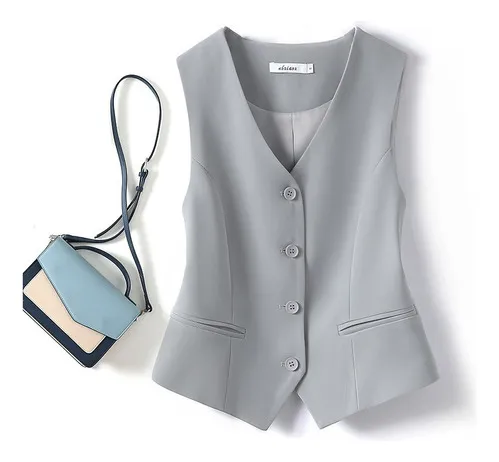 Con Chaleco Gris Chalecos Para Dama De Moda Casual Outfit Chaleco