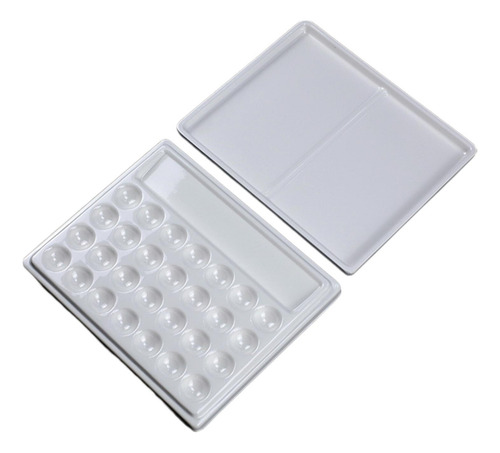 Paleta De Pintura Rectangular De 28 Pocillos Para Mezclar Co