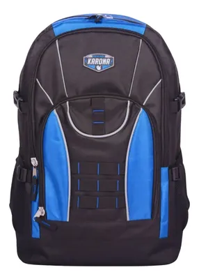 Mochila Motoqueiro Grande Karona Azul 36L Zíper Poliester