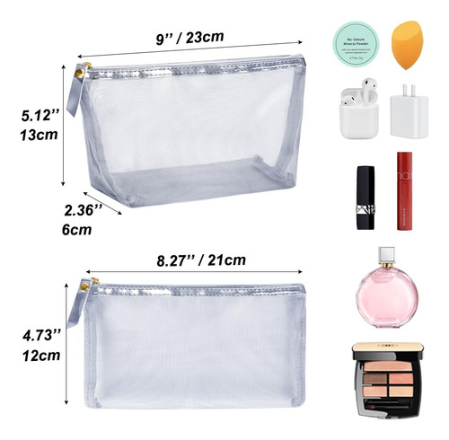 Bolsa De Maquillaje De Malla De Besharppin, Bolsas Cosmética