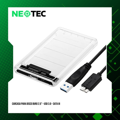 Case Sata Iii Disco Duro/ Ssd Externo Usb 3.0 - Uasp -2.5