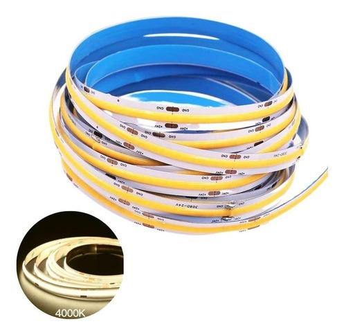 Kit 2 Fita Led 177 Cob Flexível 5m Branco Neutro 4500k Decoração E Iluminação Biribio