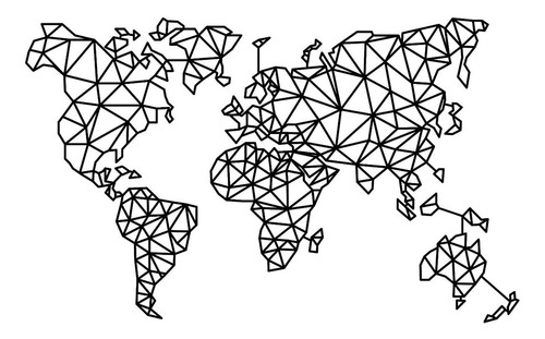 Mapa Mundi Para Parede Em Mdf 1181