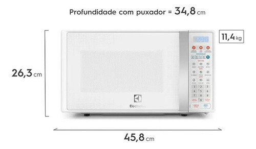 Micro-ondas Electrolux MTO30 branco 20L 127V