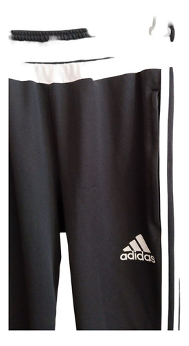 Pantalón Adidas Negro Con Rayas Blancas 2 Bolsillos T.xs (Usado)