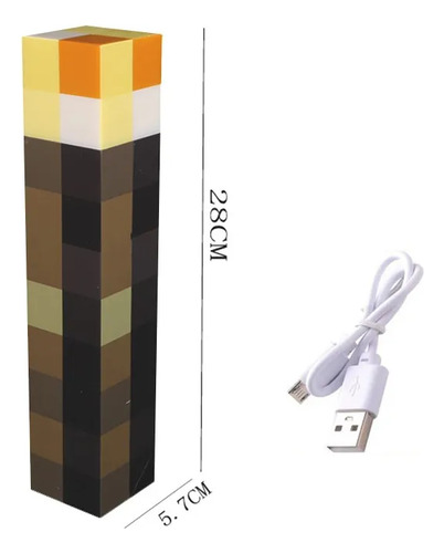 Lámpara De Antorcha Decorativo Juguete Recargable 4 Colores