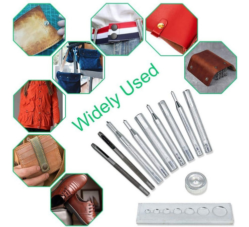 Kit De Perforaciones De Cuero Colocador De Remaches De Cuero