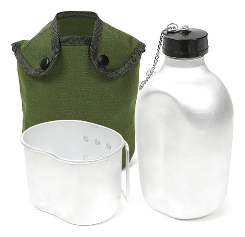 Cantimplora Portátil De Aluminio De 0,8 L/1 L/1,3 L Con Taza