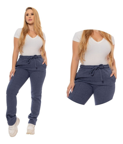 Imagem 6 de 6 de Calça Feminina Moletom Cintura Alta Super Confortável Oferta