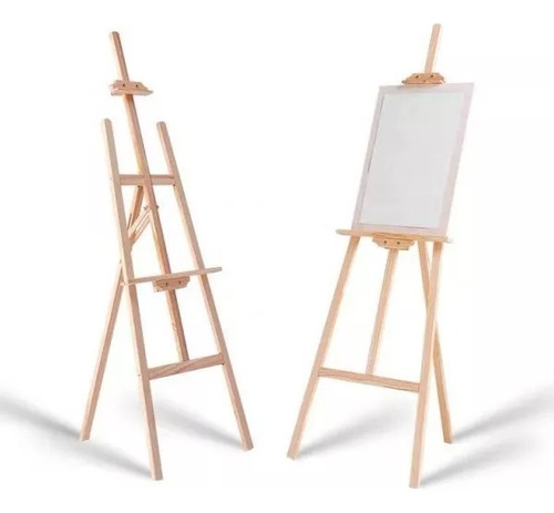 Kit De Arte Pintura Atril 120cm Acrílico Bastidor Set 7 Pcs