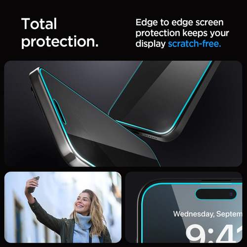 Vidrio Templado Spigen Glastr Ez Fit iPhone 15 Pro Privacy