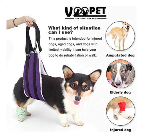 Voopet Dog Sling, Ayuda A Levantar Las Piernas Traseras, Arn