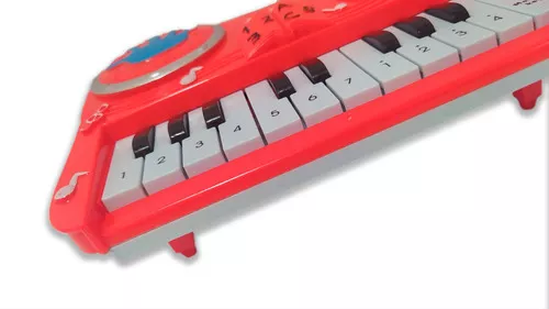 Piano Teclado Infantil Musical Educativo Som De Animais(vermelho
