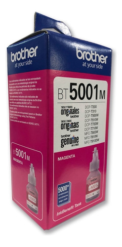 Cartucho De Tinta Brother Bt5001m Color Magenta De 48.8 Ml