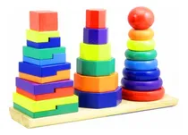 Comprar Juego Didáctico Torre Tres Columnas Arcoiris