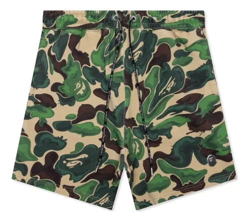 Green camo bape shorts hot sale