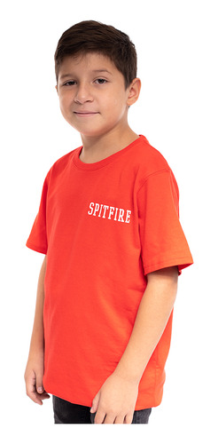 Polera Niño Spitfire Ride The Fire Rojo