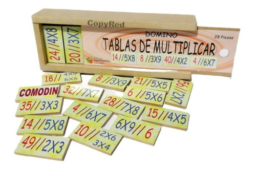 Dominó Tablas De Multiplicar Con 28 Piezas Didácticos 