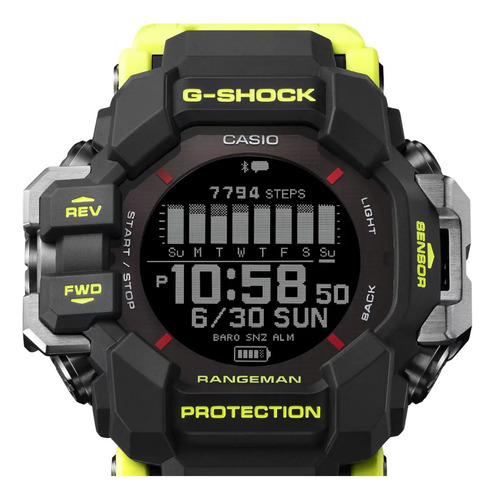 Reloj Casio G-shock Mudman Gpr-h1000ry-1a9 Caballero Correa Amarillo Bisel Negro Fondo Negro