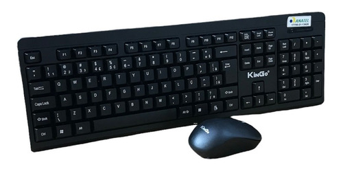 Kit Teclado E Mouse Wireless Slim Plug Play 2.4ghz