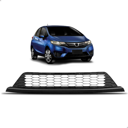 Grade Central Preta Para Honda Fit 2015 2016 2017