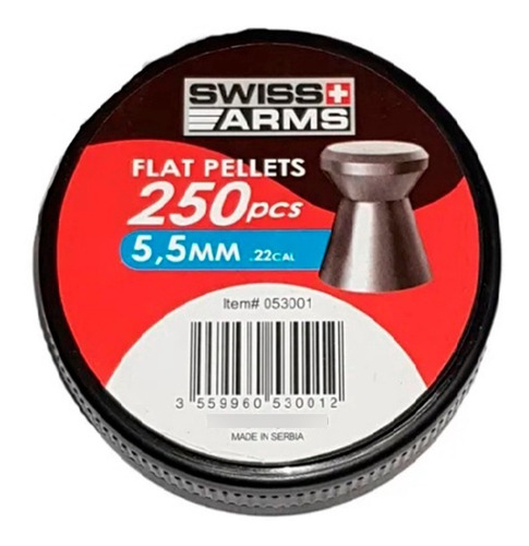 Balines Swiss Arms 5,5mm Flat X 250 Unidades