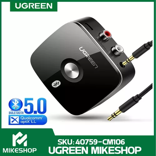 Receptor Bluetooth 5.0 Aptx 2 En 1 Auxiliar 3.5 Rca/ Ugreen