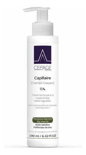 Cepage Capillaire Shampoo Caspa Grasa Seborregulador 190 Ml