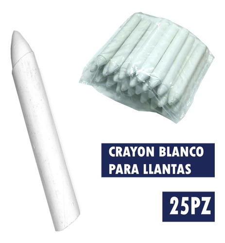 Imagen 1 de 5 de Crayon Crayola Marcador Blanco P Llantas Y Camaras 25pz