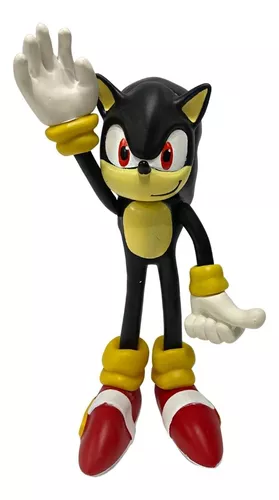 Boneco Sonic Shadow Preto Action Figure Articulado 26cm