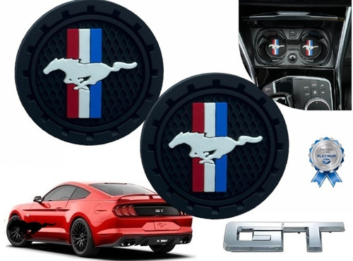 Par Porta Vasos De Auto Universal Mustang Clasico Gt V6 2017