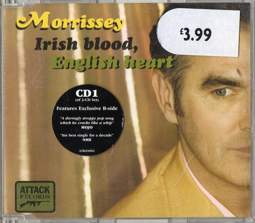 Morrissey Irish Blood English Heart Single Cd 2 Tracks Part1