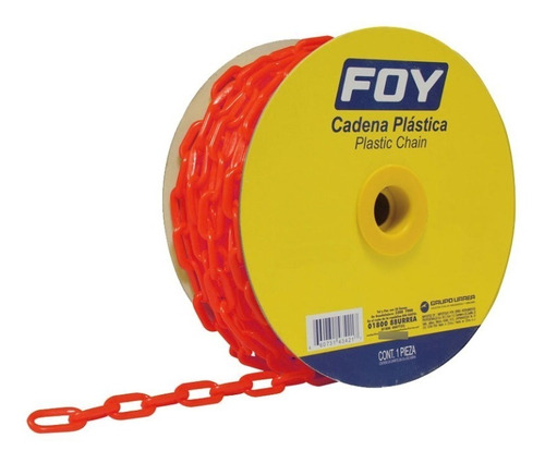 Cadena Plástica 6mm 1/4  25m Color Rojo Foy - 143419 /vc