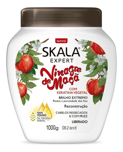 Imagem 1 de 2 de Creme Skala Expert Vinagre De Maça Reconstrução 1 Kg