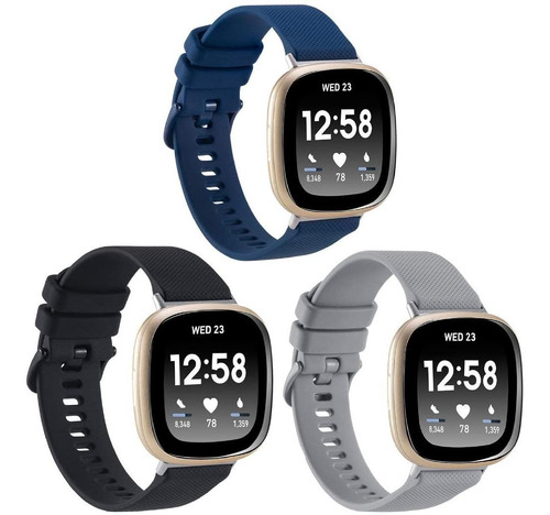 Imagen 1 de 7 de 3 Mallas P/ Reloj Fitbit Versa 3 / Sense
