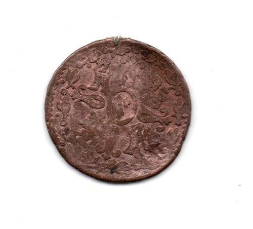 España Moneda 2 Maravedis Año 1820 Fernando Vii Km#487.1