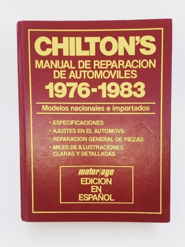 Manual Mecanica Automotriz Chiltons Original Colección 