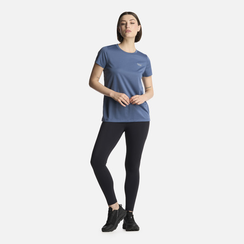 Polera Mujer Core Q-dry T-shirt Azul Piedra Lippi