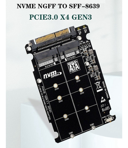 Adaptador M.2 Ssd A U.2 2 En 1 M.2 Nvme Y -bus Ngff Ssd A Pc