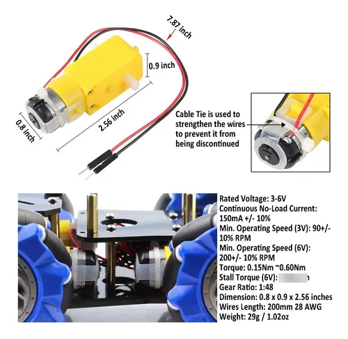 Kit de Chasis de coche Robot de rueda Mecanum 4WD 80/90mm con Motor Kit de Chasis de coche Robot de rueda Mecanum 4WD 80/90mm con Motor