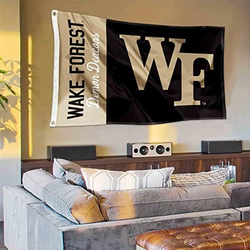Wake Forest Demon Deacons Logotipo Wf Bandeira Grande Com I