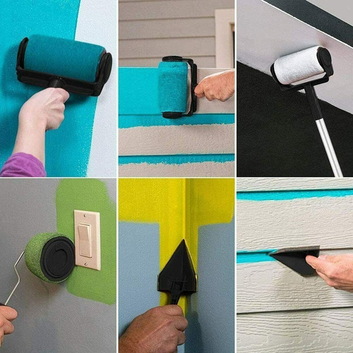 Set Rodillo Pintar Fácil Antiderrame Recargable Con Fierro