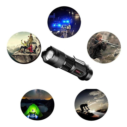 Mini Lampara Led Contra El Agua, Mxtct-005, 5 Pzs, Negro, 20
