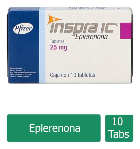 Inspra Ic 25 Mg Caja Con 10 Tabletas