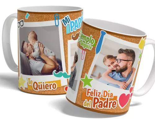 Taza blanca personalizada para regalar en el día del padre